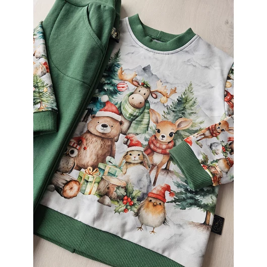 Prémium Futter, szabadidő anyag panel 40x50 cm, Karácsonyi erdő