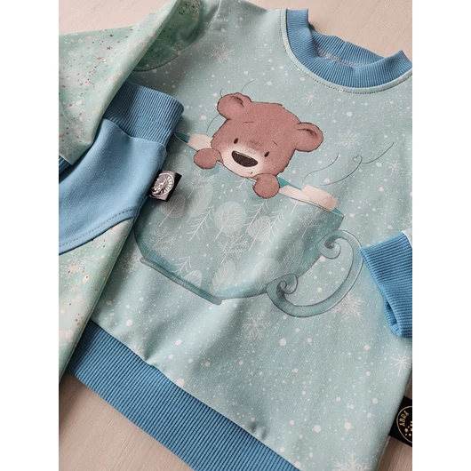 Prémium Futter, szabadidő anyag panel 40x50 cm, Mackó csészében