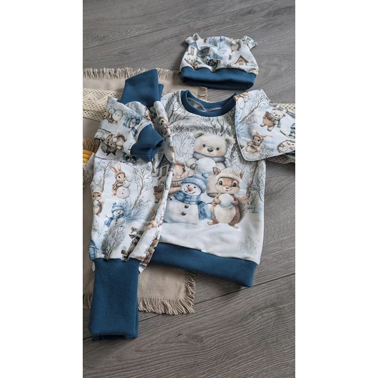 Prémium Futter, szabadidő anyag panel 40x50 cm, Játék a hóban