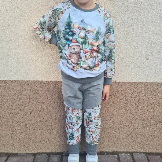 Prémium Futter, szabadidő anyag panel 40x50 cm, Karácsonyi erdő