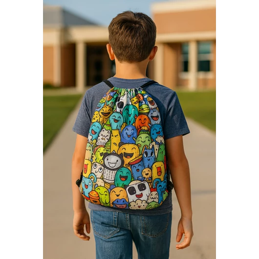 Prémium mintás pamutvászon, A Szörnyecske Osztag