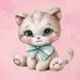 Futter, szabadidő anyag panel 40x50 cm, Édes cica